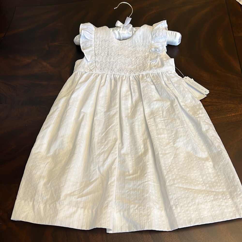 EDGEHILL COLLECTION WHITE EYELET DRESS. - Picture 3 of 9